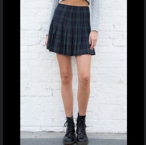 Brandy Melville Green Plaid skirt